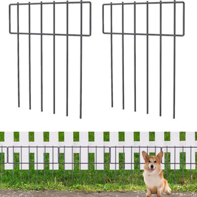 10 Pack Garden Animal Barrier Fence,Rustproof Metal Anti Doggie Digging ...