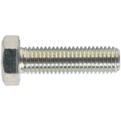 10 Pack M14 x 50mm Grade 8.8 Zinc Setscrews - Fully Threaded DIN 933 Bolts