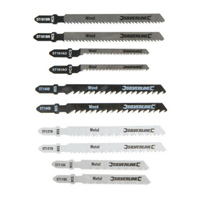 10 PACK Mixed Bayonet Jigsaw Blades Complete Wood Metal Cutting
