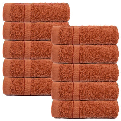 10 Pack of 100% Cotton Face Cloth Bathroom Towel