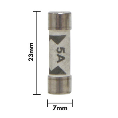 10 Pack of 5 Amp Consumer Unit Fuses BS1361 Cartridge Fuse - 3