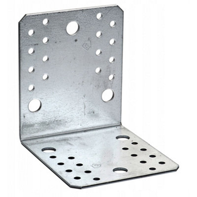 10 Pack Of Heavy Duty Galvanised 2.5mm Thick Angle Brackets L Shape Corner Braces 105x105x90mm