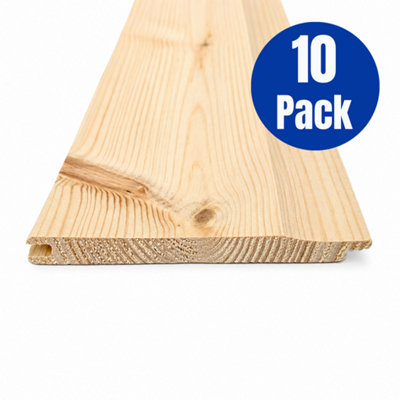 10 Pack Pine Shiplap Cladding 120 x 12mm - 1.2m to 4.2m