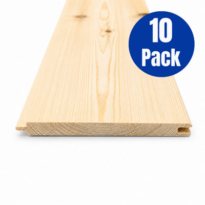 10 Pack Pine Tongue & Groove Cladding 120 x 12mm - 1.2m to 4.2m