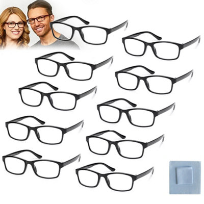10 Pack Reading Glasses Strength for Men Women Anti-Blue Light