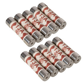 10 PACK Replacement 13A Electrical Fuses 25.4mm Standard Plug Top Fuse BS1362