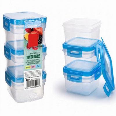 10 Pack Small Clear Plastic Storage Boxes 7.5x5x3.5cm Organizer Containers