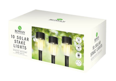 10 Pack Solar Ribbed Stake Lights