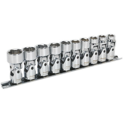 10 PACK Universal Metric Joint Socket 3/8" Square Drive 6 Point WallDrive Torque