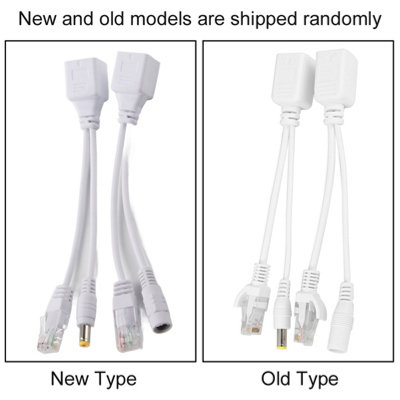 10 Pair IP Camera POE RJ45 Cable Power Over Ethernet Adapter Injector Splitter DC 12 V