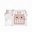 10 Panel Pink Foldable Baby Kid Toddler Playpen Safety Play Yard Home Activity Center 106x106 cm