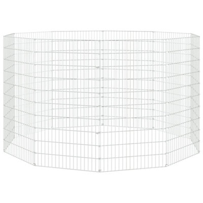 10-Panel Rabbit Cage 54x100 cm Galvanised Iron
