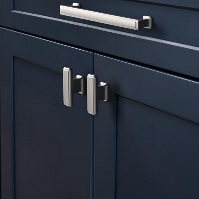 modern dresser hardware Wave Style Kitchen Cabinet Handles, Drawer Pulls desk drawer Probrico 30 Pack Satin Nickel