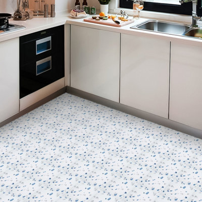 10 Pcs Self Adhesive Floral PVC Flooring Durable, and Stylish for Home Renovation 20cm W x 20 cm L