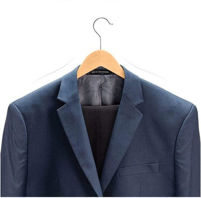 10 Pcs Wooden Suit Clothes Hangers - Natural - 3