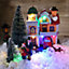 10 Piece Battery Operated Victorian Christmas Lit Winter Village Scene