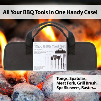 10 Piece BBQ Set With Carry Case - B&Co - 4