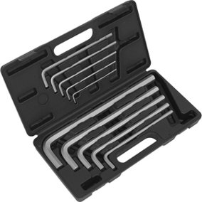 10 Piece Extra-Long Jumbo Hex Key Set - 130 - 340mm Length - 3mm to 17mm Size