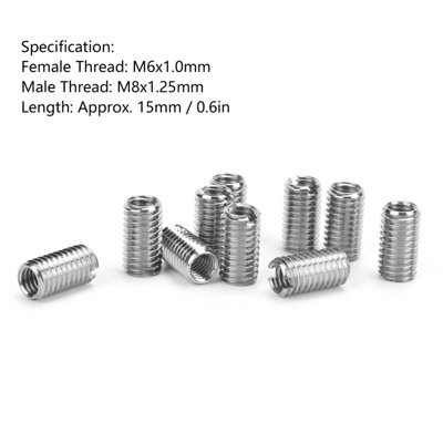 10-Piece Stainless Steel Thread Inserts Set for Male/Female Reducing ...