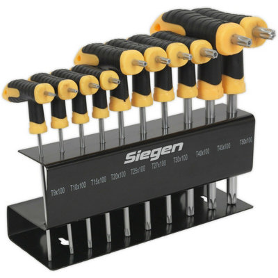10-Piece T-Handle TRX-Star Key Set for Precision Fastening - Sizes T9 ...
