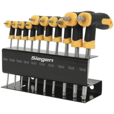 10-Piece T-Handle TRX-Star Key Set for Precision Fastening - Sizes T9 ...