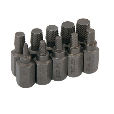 10 pieces Multi Spline Screw Extractor Set (Neilsen CT1089)