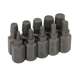 10 pieces Multi Spline Screw Extractor Set (Neilsen CT1089)