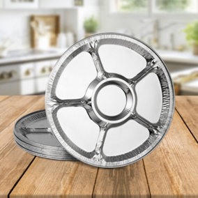 10 Pk Coppice Aluminium Foil 34cm Snack Platters for Parties, Buffets & Entertaining. Freezer & Oven Safe