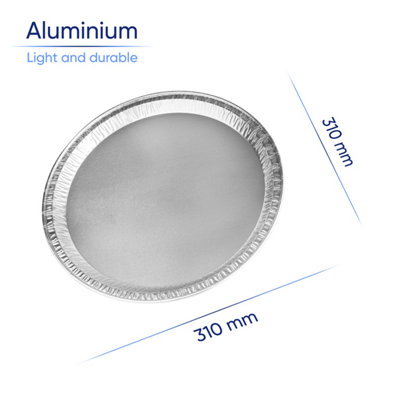 10 Pk Coppice Silver Round Aluminium Foil Platters for Parties, Buffets & Entertaining 31cm Food Safe