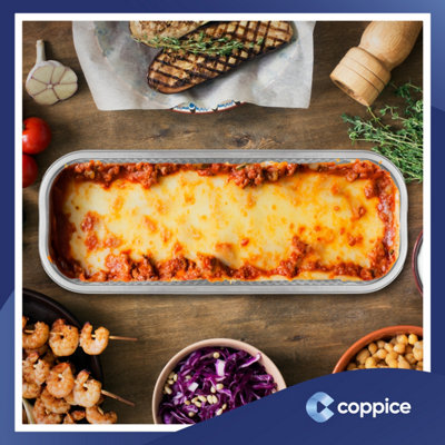 10 Pk Coppice Strong Long Aluminium Foil Tray for BBQ Ribs & Fish 38 x 14.5 x 4cm. Freezer, Oven & Food Safe