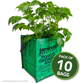 10 Potato Planter Bags suitable for growing all Vegetables all year round 18"x12"x12" - By Jamieson Brothers