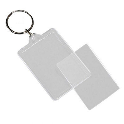 10 Rectangular Blank Plastic Photo Inserts - 50 x 35mm