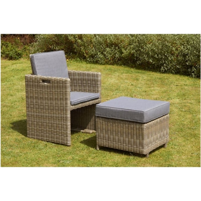 11 piece rattan cube set online grey