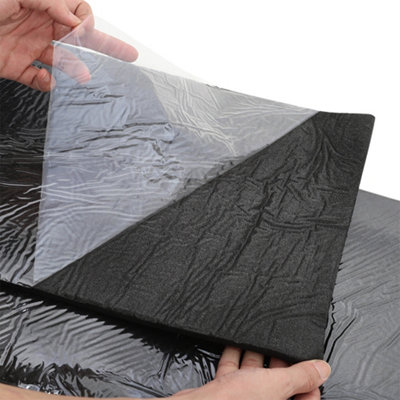 10 Sheers 15 mm Heat Sound Deadening Insulation Mat Self Adhesive Car Auto Exhaust Muffler Hood Door Waterproof Deadener Pad - 4