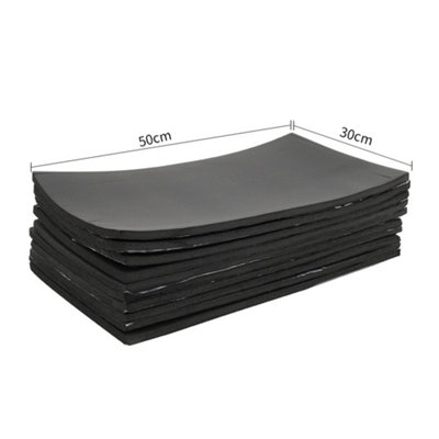 10 Sheers 15 mm Heat Sound Deadening Insulation Mat Self Adhesive Car Auto Exhaust Muffler Hood Door Waterproof Deadener Pad - 6