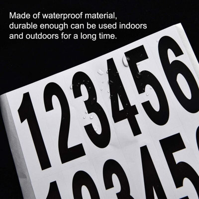 10 Sheets Mailbox Letters Black Vinyl Alphabet Number Stickers for Home ...