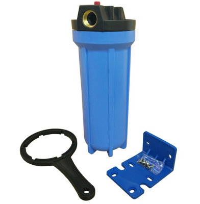 10" Standard Blue Water Filter Housing with 3/4" Ports & Pressure Reducing Valve
