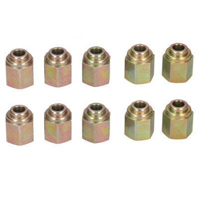 10 Steel Female Brake Pipe Union Fittings 12mm x 1mm DIN for 1/4" Brake Pipe