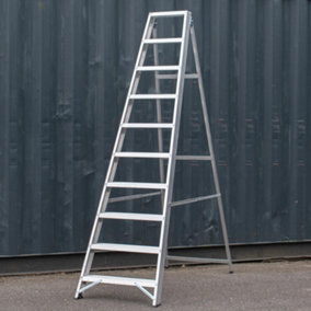 10 Step Industrial Swingback-Builders Step Ladder