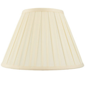 10" Tapered Drum Lamp Shade Cream Box Pleated Fabric Cover Classic & Elegant