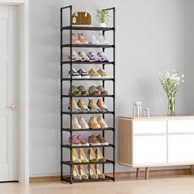 Black iron shoe rack sale