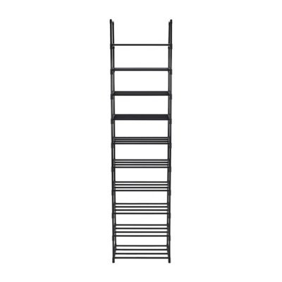 10 Tier Black Metal Shoe Rack Shoe Storage Organizer Shoe Shelf - 4