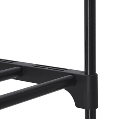 10 Tier Black Metal Shoe Rack Shoe Storage Organizer Shoe Shelf - 7