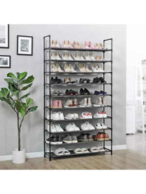10-TIER SHOE RACK, SHOE STAND, SPACE-SAVING SHOE STORAGE, 29 X 100 X ...