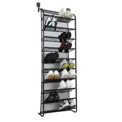 10 Tiers Behind Door Shoe Organiser 20 Pairs Shoe Rack Door Shoe 