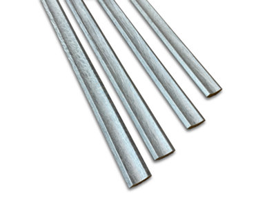 10 x 1.2m Length Grey Scotia Beading Flooring Edging Strips - Laminate And Wood Beading