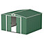 10 x 10 Apex Metal Garden Shed - Heritage Green (10ft x 10ft / 10' x 10' / 3.2m x 3m)