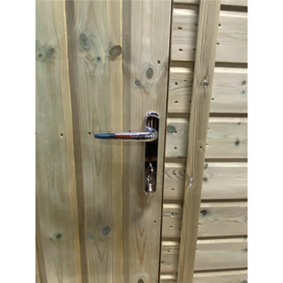 10 x 10 COMBI Pressure Treated T&G Pent Summerhouse + Side Garden Shed +  Lock & Key (10' x 10') / (10ft x 10ft) (10x10) - 7