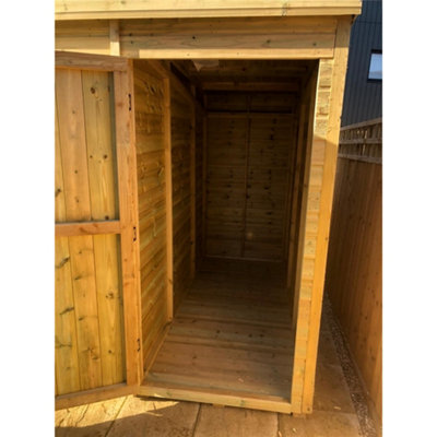 10 x 10 COMBI Pressure Treated T&G Pent Summerhouse + Side Garden Shed +  Lock & Key (10' x 10') / (10ft x 10ft) (10x10) - 9