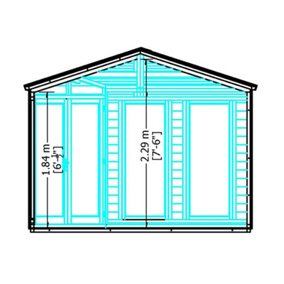 10 x 10 Corner Wooden Summerhouse - 4